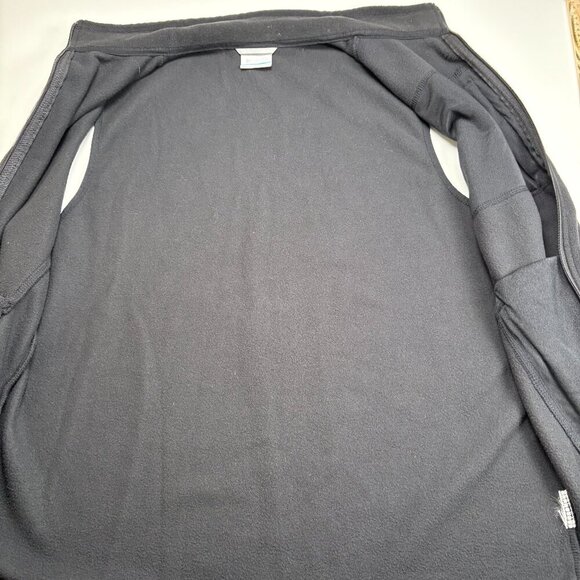 Columbia Fleece Vest Full Zip Black Outdoor Men's L - Picture 3 of 4